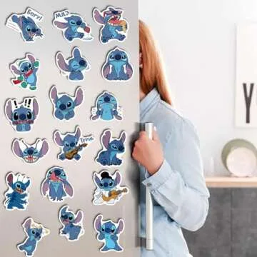 50Pcs Cartoon Movie Stickers Gifts for Kids Girl Laptop, Cute Waterproof Vinyl Cartoon Decal for Teen Water Bottle Bike Guitar Phone Skateboard Luggage (ST)