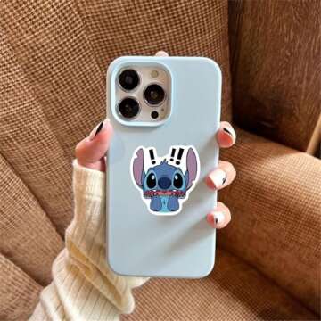 50Pcs Cartoon Movie Stickers Gifts for Kids Girl Laptop, Cute Waterproof Vinyl Cartoon Decal for Teen Water Bottle Bike Guitar Phone Skateboard Luggage (ST)