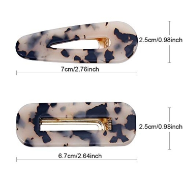 10 Pcs Acrylic Resin Hair Barrettes Fashion Geometric Alligator Hair Clips for Women and Ladies Hair Accessories