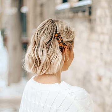 10 Pcs Acrylic Resin Hair Barrettes Fashion Geometric Alligator Hair Clips for Women and Ladies Hair Accessories