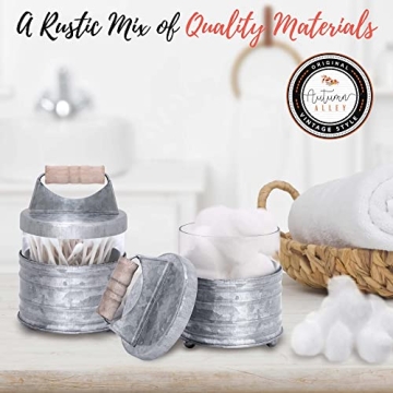 Rustic 4-Piece Bathroom Accessories Set - Farmhouse Charm