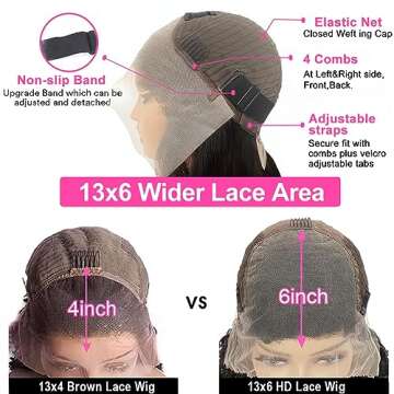 BLACROSS 28 Inch Lace Front Wig - Versatile Styling & Comfort