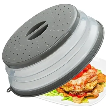 Microwave Splatter Cover - Vented, BPA-Free Silicone Guard for Easy Cooking