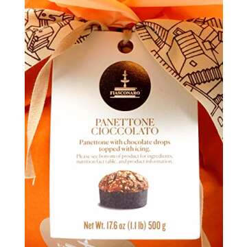 Fiasconaro Cioccolato Chocolate Panettone, 1.1 Pound (500 g)