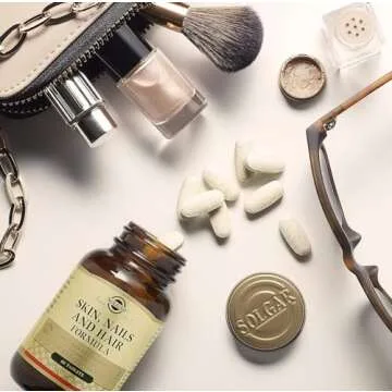 Solgar Skin, Nails & Hair, Advanced MSM Formula, 120 Tablets - Supports Collagen for Hair, Nail and Skin Health - Provides Zinc, Vitamin C & Copper - Non GMO, Vegan, Gluten & Dairy Free - 60 Servings