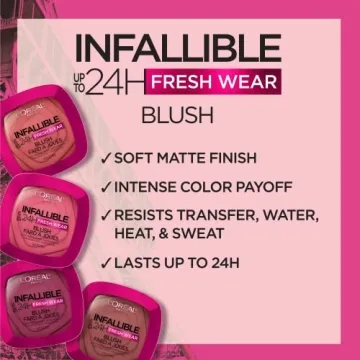 L'Oreal Infallible 24H Soft Matte Blush, Confident Pink