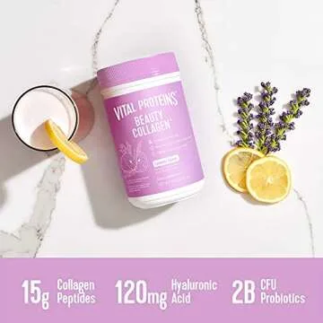 Vital Proteins Beauty Collagen (Lavender Lemon, Canister),10.8 Ounce