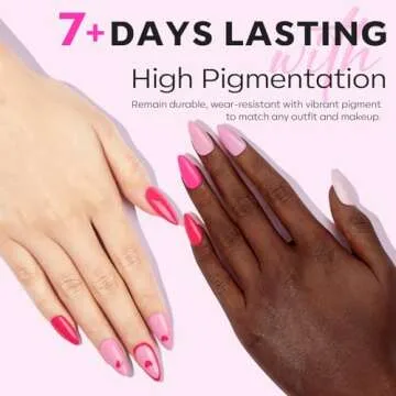modelones Pink Nail Polish Set Ideal for Women Nail Lovers