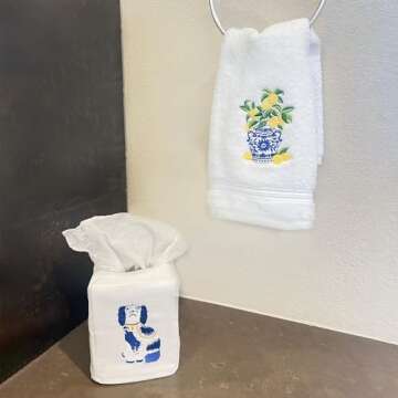 Jacaranda Living Elegant Tissue Box Cover for Home Decor