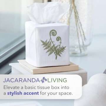 Jacaranda Living Elegant Tissue Box Cover for Home Decor