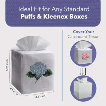 Jacaranda Living Elegant Tissue Box Cover for Home Decor