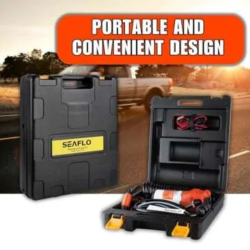 SEAFLO 41 Series Portable Washdown Pump Kit - 12V DC, 4.5 GPM, 70 PSI with Adjustable Sprayer, Built-In Bypass Valve, UV-Coiled Hose, and 4-Year Warranty | Marine, RV, and Agriculture Applications