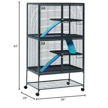 MidWest Homes for Pets Deluxe Critter Nation Double Unit Small Animal Cage (Model 162)