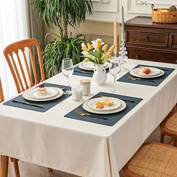 Romanstile Vinyl Placemats Set of 8 - Waterproof & Stylish
