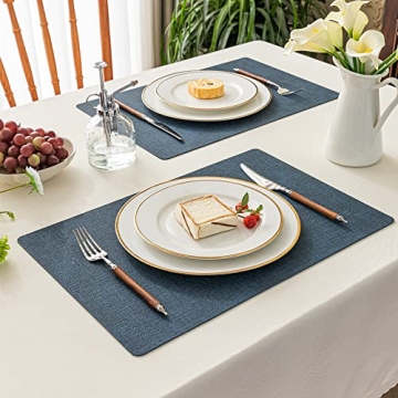 Romanstile Vinyl Placemats Set of 8 - Waterproof & Stylish