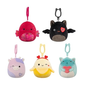 Squishmallows Valentine’s Day Clip Plush 5-Pack - Exclusive