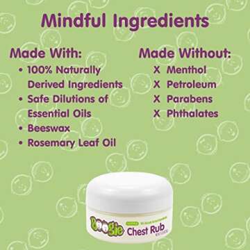 Boogie Chest Rub Balm for Soothing Relief, Petroleum-Free, USDA Organic, Naturally Derived, Soothing Eucalyptus and Lavender, 1.5 oz