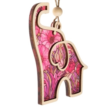 Vibrant Elephant Ornament & Story Card for Friends