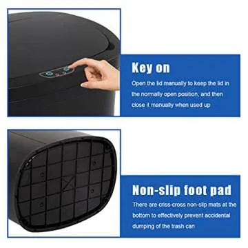 Touch Free 13 Gallon Kitchen Trash Can - Automatic Sensor