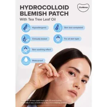 I DEW CARE Hydrocolloid Acne Pimple Patch - Timeout Blemish Chin & Cheeks | Korean zit Dark Spot Patches for face and skin, Pus absorbing with Tea Tree Leaf Oil, Trouble Remover, 9 Count