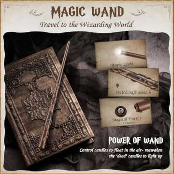 Magical Floating Candles with Wand for Festive Decor