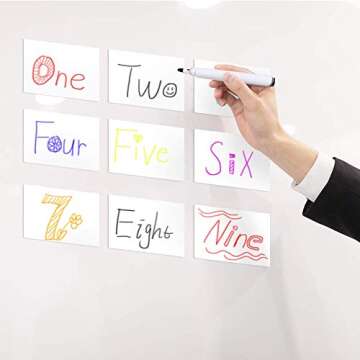 Bieco Dry Erase Sticky Notes - 4x6 Reusable Whiteboard Pads