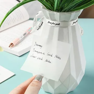 Jiemay Transparent Sticky Notes - 600 Pcs for Easy Note Taking