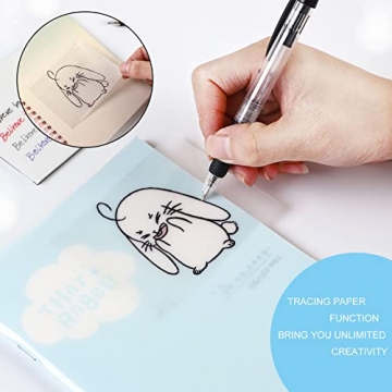 Jiemay Transparent Sticky Notes - 600 Pcs for Easy Note Taking