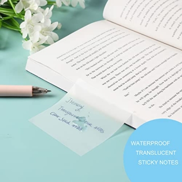 Jiemay Transparent Sticky Notes - 600 Pcs for Easy Note Taking