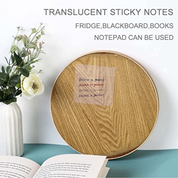 Jiemay Transparent Sticky Notes - 600 Pcs for Easy Note Taking