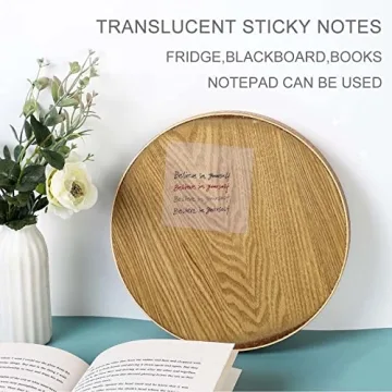 Jiemay Transparent Sticky Notes - 600 Pcs for Easy Note Taking