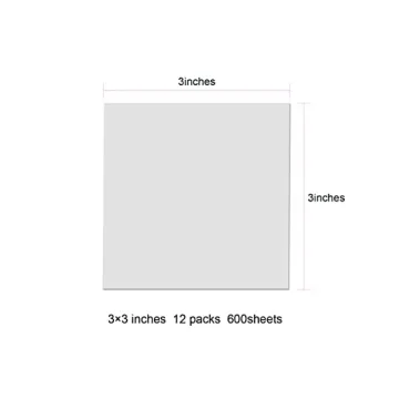 Jiemay Transparent Sticky Notes - 600 Pcs for Easy Note Taking