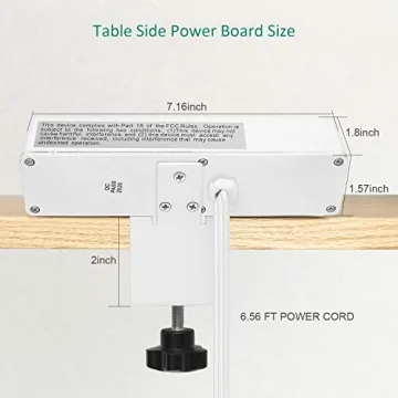 VILONG Desk Clamp Power Strip with USB for Efficient Charging