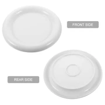 Alipis Ceramic Jewelry Tray, Round Jewelry Holder Organizer Chubby Trinket Dish Decorative Ring Dish Vanity Key Tray Tabletop Display Plate for Ring, Earrings, Necklaces, Bracelet, Key, Watch (White)