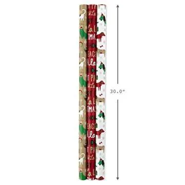Hallmark Christmas Wrapping Paper for Pet Lovers - 120 sq ft