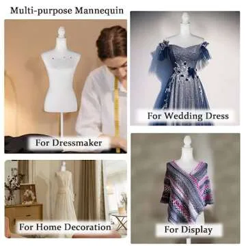 HOMBOUR Female Adjustable Dress Form Mannequin Body