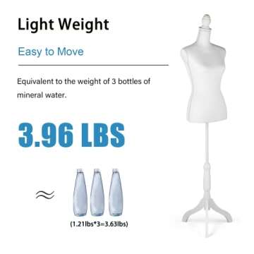 HOMBOUR Female Adjustable Dress Form Mannequin Body