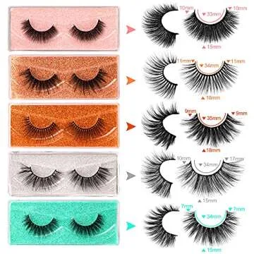 False Eyelashes 30 Pairs Natural 3D Faux Mink Lashes Pack Handmade Eye Lashes Wholesale 10 Styles