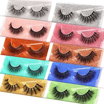 False Eyelashes 30 Pairs Natural 3D Faux Mink Lashes Pack Handmade Eye Lashes Wholesale 10 Styles