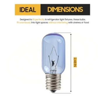 Seentech 40W T8 E17 Refrigerator Light Bulb - Pack 2