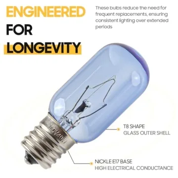 Seentech 40W T8 E17 Refrigerator Light Bulb - Pack 2