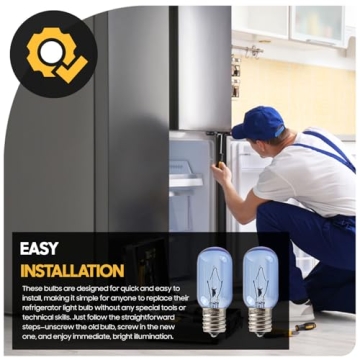 Seentech 40W T8 E17 Refrigerator Light Bulb - Pack 2