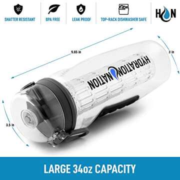 Hydration Nation 34oz Fruit Infuser Water Bottle