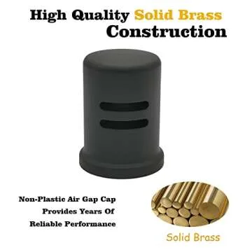 Matte Black Dishwasher Air Gap Cover | Solid Brass & Stylish