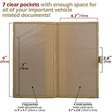 Auto Insurance and Registration Card Holder - Vehicle Glove Box Document Organizer - Car Essential P...