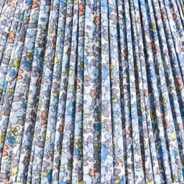 GOSO 5 * 9 * 6.4 IN Spider Pleated Lamp Shades Set of 2 Small, Art Deco Multi-Floral Lampshades for Table Lamps -Empire Lamp Shade Replacement,Barrel Shade No Assembly Required