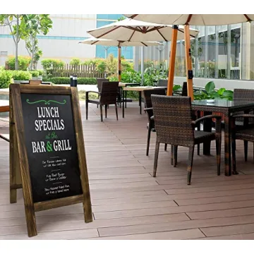 Versatile Double-Sided Wooden A-Frame Chalkboard Sign