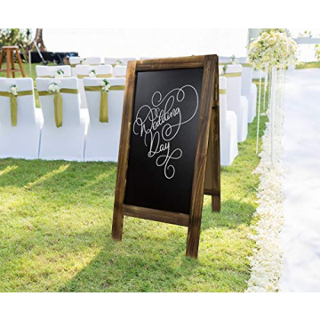 Versatile Double-Sided Wooden A-Frame Chalkboard Sign