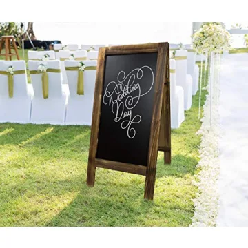 Versatile Double-Sided Wooden A-Frame Chalkboard Sign