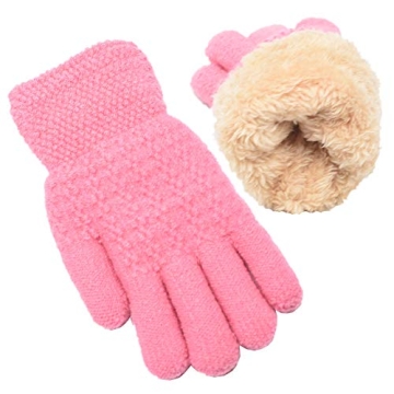 Winter Gloves for Kids - Warm Knit Mittens for Cold Weather